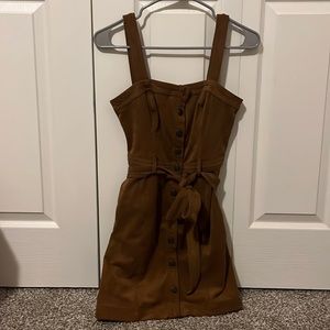 Velvet button up dress